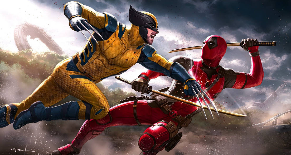 Why Does Wolverine Always Challenge Deadpool"Illustration showing Wolverine and Deadpool facing each other, showcasing their tense relationship, with Wolverine looking serious and Deadpool maintaining his playful demeanor. The image highlights their contrasting personalities and the ongoing rivalry between the two iconic Marvel characters."