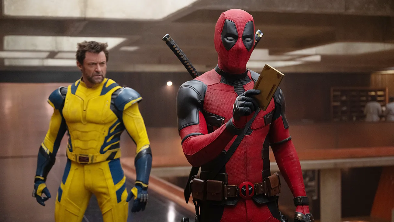 image featuring Wolverine giving Deadpool a hard look, symbolizing their complex relationship. Wolverine’s serious nature contrasts sharply with Deadpool’s lighthearted, irreverent attitude, reflecting their ongoing rivalry