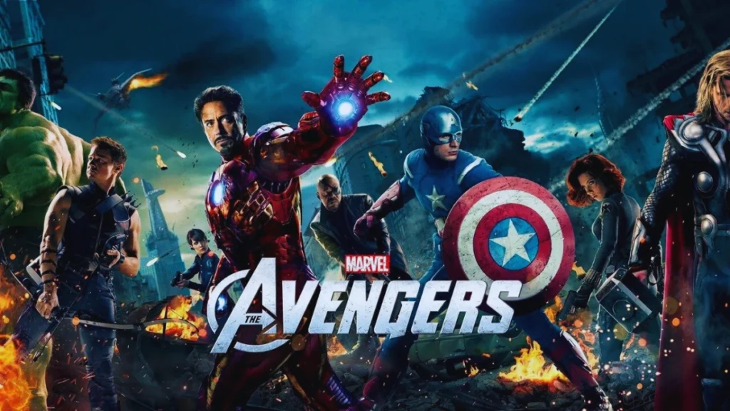 team of Avengers characters, including Captain America, Iron Man, and Thor, united in a heroic action pose, symbolizing how teamwork drives their victories and strengthens their mission